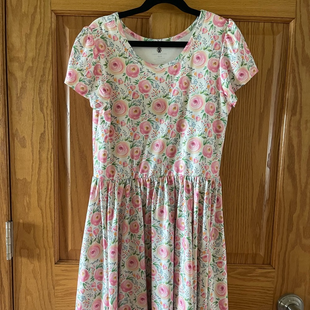 Charlie’s Project Girls Size 12/14 Floral Twirl Dress